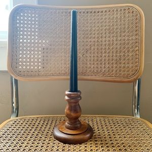 vintage wooden candlestick